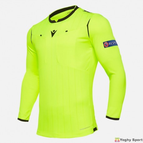 Maglia arbitro neon yellow UEFA