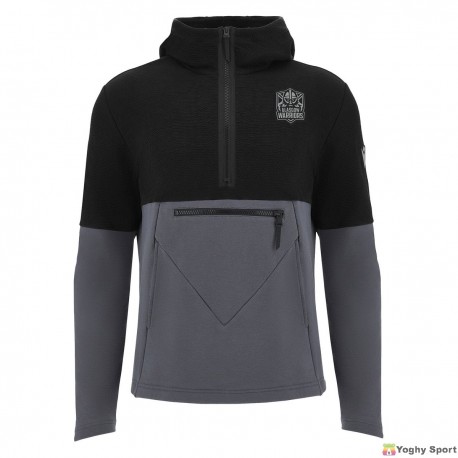 GLA M23/24 ATH FCD AVORIAZ HOODY 1/2 ZIP BLK/MGRY